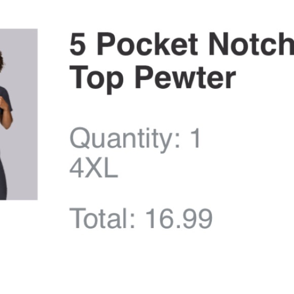 NWT 4X Mandala Grey Scrub Top - Picture 5 of 5